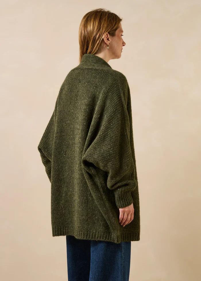 GILET LONG EN MAILLE CAMILLE By LA FEE MARABOUTEE