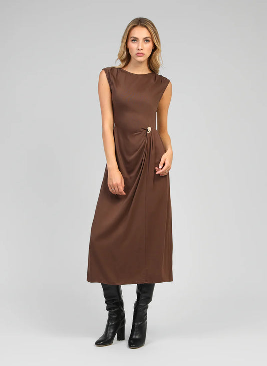 ROBE PLISSEE BOUTON MALEONY By ANGE