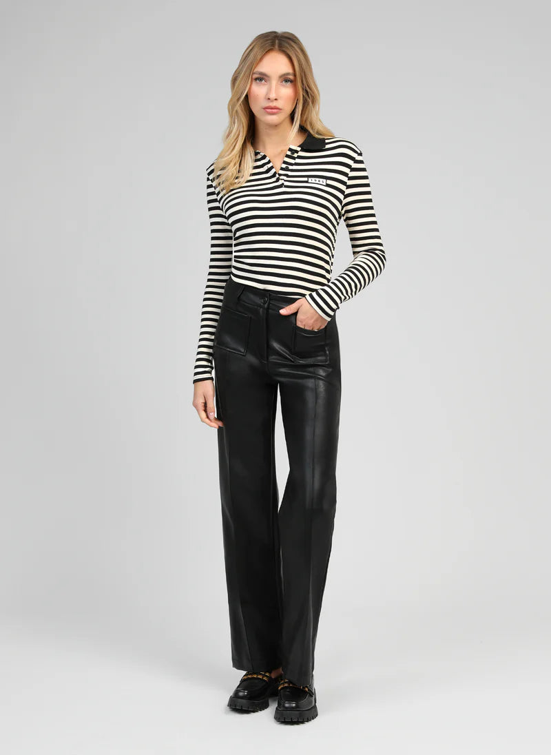 PANTALON DROIT SIMILI PALOE By ANGE