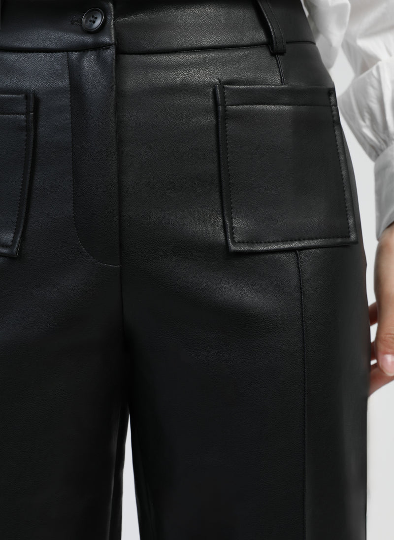 PANTALON DROIT SIMILI PALOE By ANGE