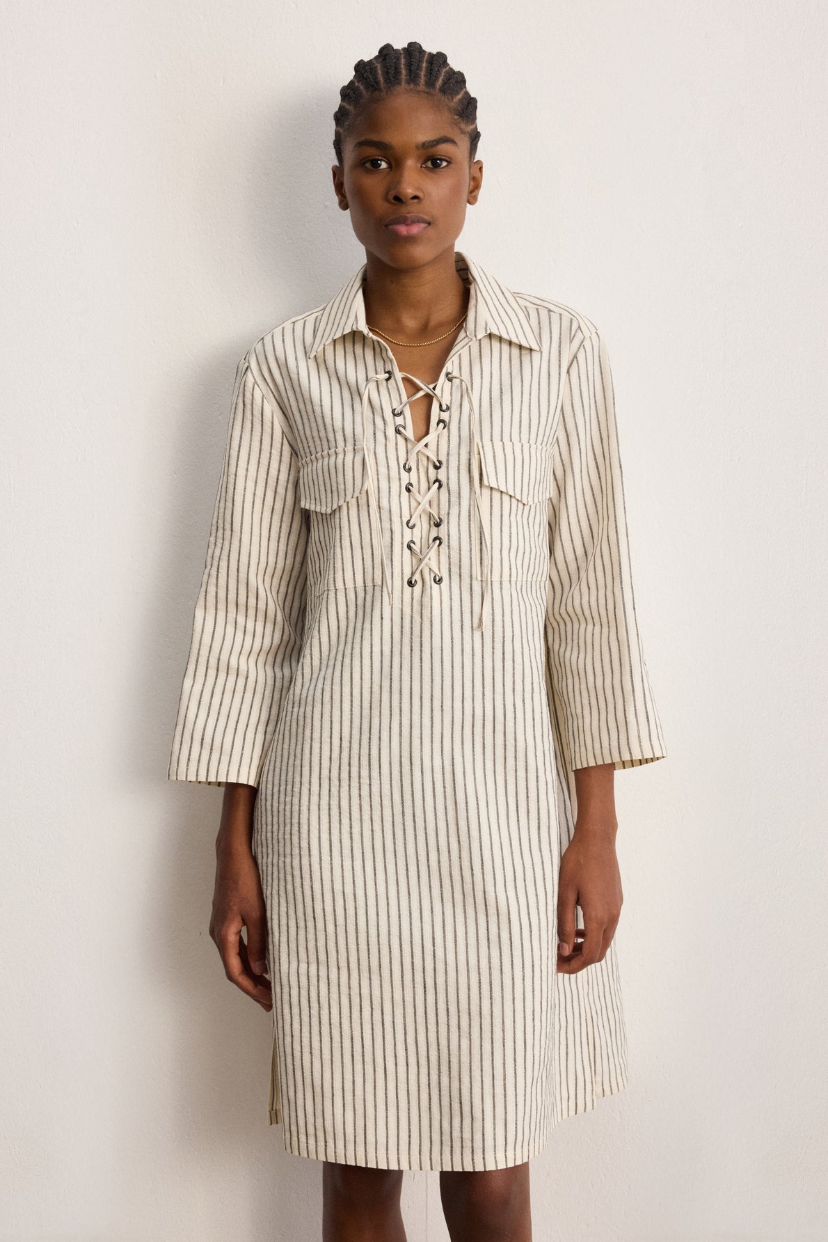 ROBE RAYURE COTON ALYA By PABLO