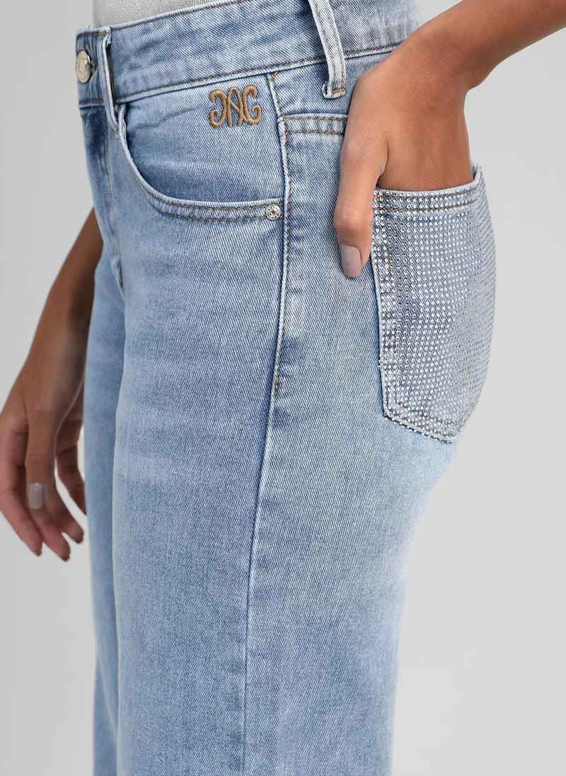 PANTALON PATE  D ELEP POCHE DIAMS PIPOCHE By ANGE