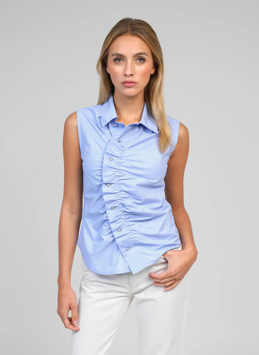 CHEMISE RAYEE FACON JABOT SELYAN By ANGE