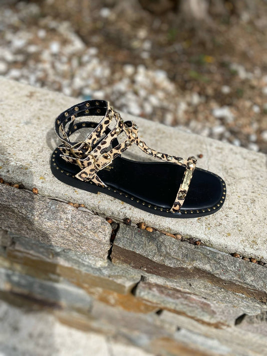 SANDALE LEOPARD CORALE By TROPEZIENNE