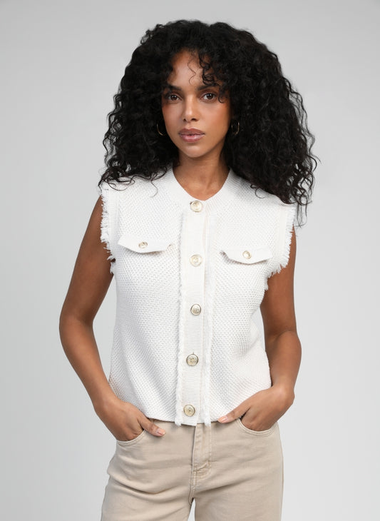 GILET S/MANCHE LEVAYANI By ANGE
