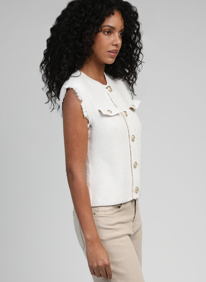 GILET S/MANCHE LEVAYANI By ANGE