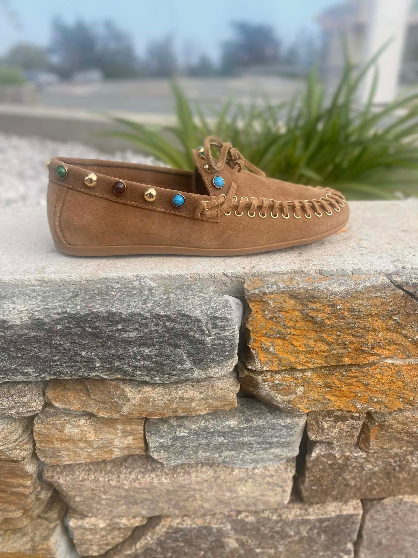 MOCASSIN BIJOUX PERLE DAIM 972Z60 By BIBILOU