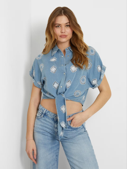 CHEMISE JEAN BRODERIE W4GH34 By GUESS